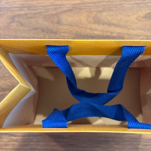 Louis Vuitton Shopping Bag - Orange with Blue Handles - Picture 3 of 6